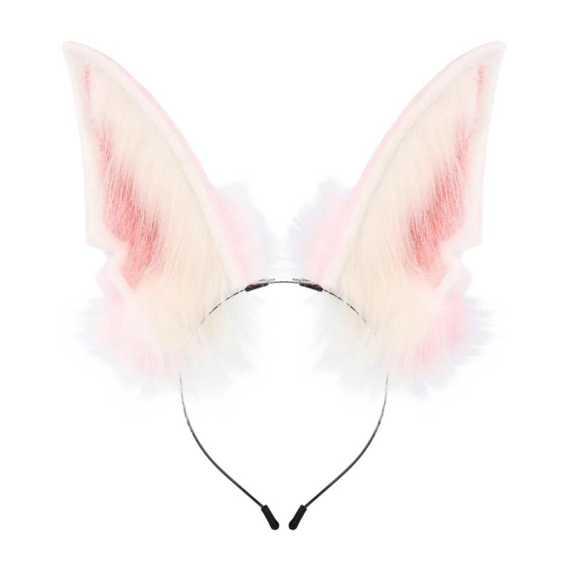 Plush Animal Ear Hairband Soft Faux Hair Accessory Fashion Headdress For Cosplay Costume Parties