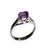 Natural  Purple Amethyst Gemstone 925 Sterling Silver Ring 7.5 US, Gift Ring