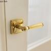 Living Room Double Handle Door Lock Universal Silent Locks Bedroom Magnetic Lock Golden Split Locks Door Hardware Accessories
