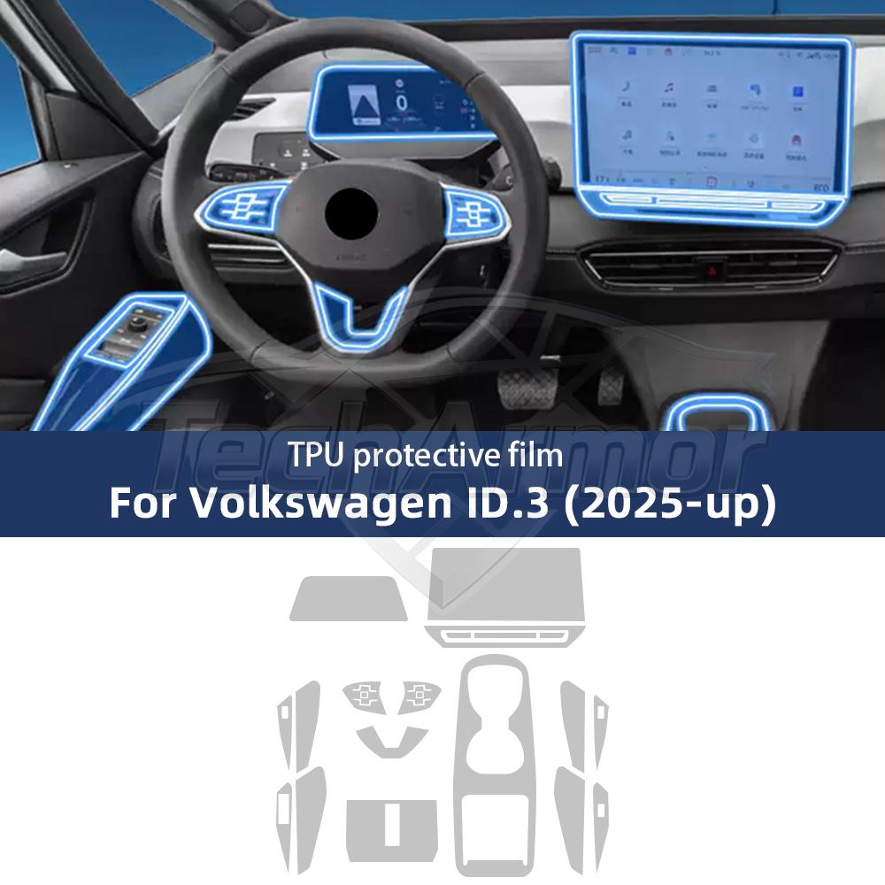 TPU Protective Film for VW ID7 2023-2025 ID.3 2025-2026 Interior Anti-Scratch Transparent Sticker