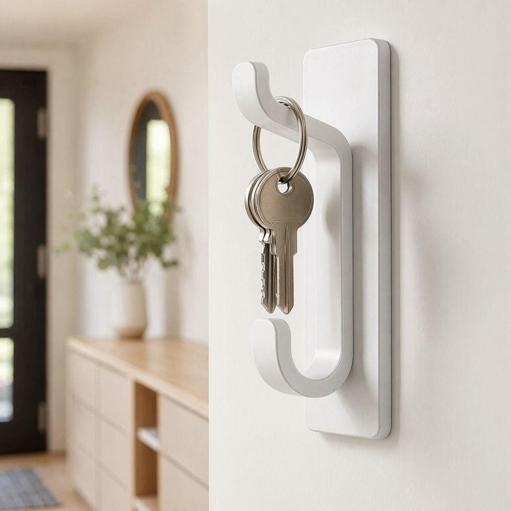 4PCS Moisture-proof Wall-Mounted Hooks Waterproof Strong Adhesive Hooks Closet Hooks  Dorm Closet