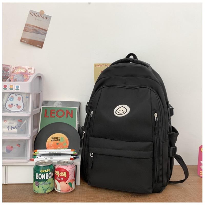 Schoolbag female new junior high school high school students large capacity wide shoulder strap lightweight backpack ins simple backpack