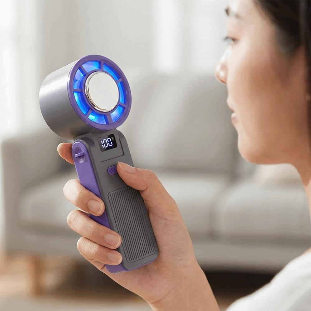Ice Compress Cool Refrigeration Electric Fan Foldable Personal Cooling Fan Pocket Turbo Fan  Summer