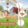 Metal Rain Chain Decorative Rainwater Diverter with Hook Exquisite & Retro Appearance Rain Cup Chime for Garden Patio Courtyard
