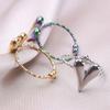 Metal Heart Rings for Women Men Trendy Stainless Steel Open Rings Adjustable Size Rings Korean Elegant Party Jewelry