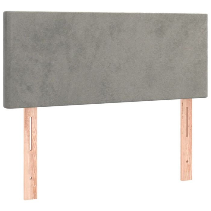 VidaXL Tête de Lit Meuble de Chambre à Coucher Accessoire de Lit Simple Tête de Cadre de Lit Intérieur Gris Clair 90x5x78/88 345758