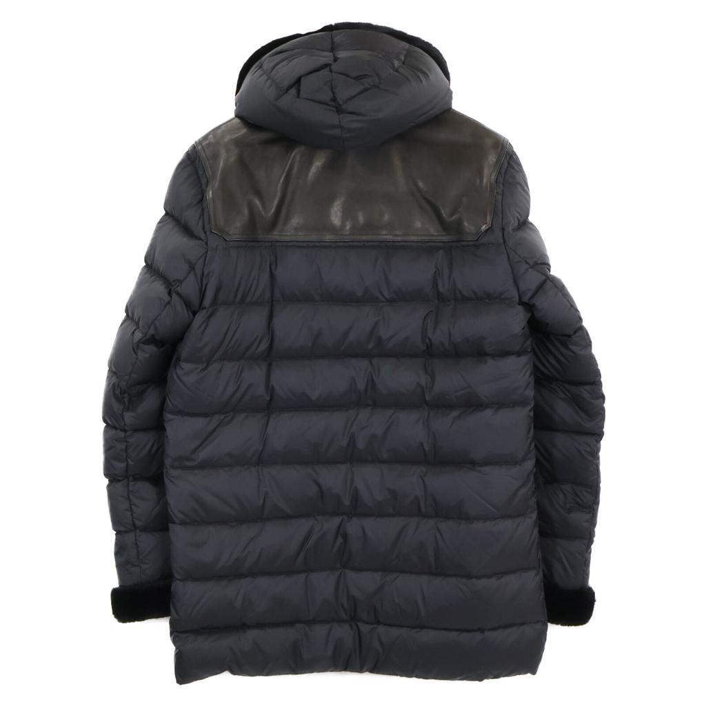 EMMETI Black RAIMONDO Mouton Leather Down Coat Coat 48 blackUsed