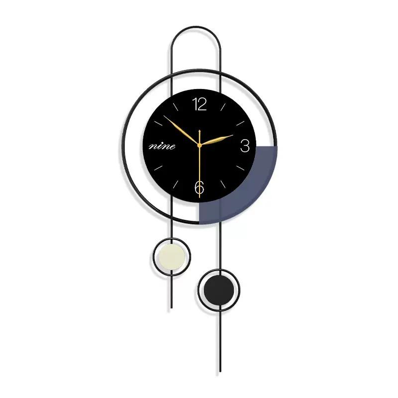 Wall Clock Living Room Light Luxury Home Decoration Clock Without Punching Simple Dining Room Silent Clock Hanging On the wall