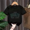 T Shirt Los Angeles Number 91 Brooklyn Graphic Round Neck Kids Tshirt Casual Girls Top