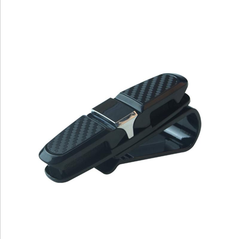 1Pc Car Sun Visor Sunglasses Holder Eyeglasses Clip Black Universal Ticket Card   Clamp Fastener Cip ABS Car Glasses Case Portab