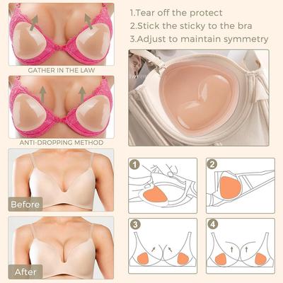 Double Sided Adhesive Sticky Bra Cover Silicone Self-Adhesive Bra Push Up Patch Reusable Breast Lifting Patch For Swimsuit