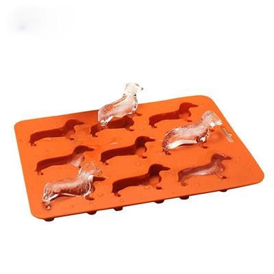 Kreative Silikon-Eiswürfelform in Dackel-Welpenform, Schokoladenkeksform, DIY-Eiswürfelschale, Küchenwerkzeuge, Silikonform-Gadgets