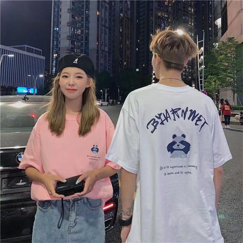 Men Short Sleeve T-Shirts Letter Graphic Print Fashion Brand Tees for Men Men Clothing Casual Tee Man Summer Korean Retro Tops For