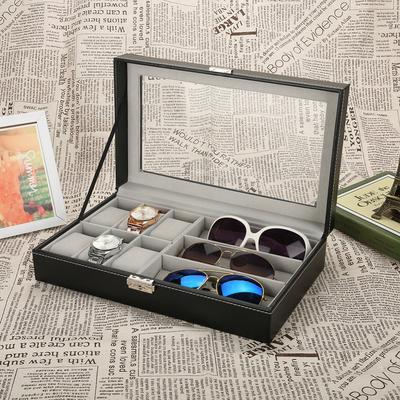 PU Leather Storage Box Multifunctional Eyeglass Holder Jewelry Storage  Jewelry Arrangement