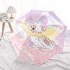 Moon Hello Kitty Automatic Opening and Closing Umbrella - Small Umbrella Suitable for Various Occasions, Portable 3-Fold Small Umbrella for Men and Wo