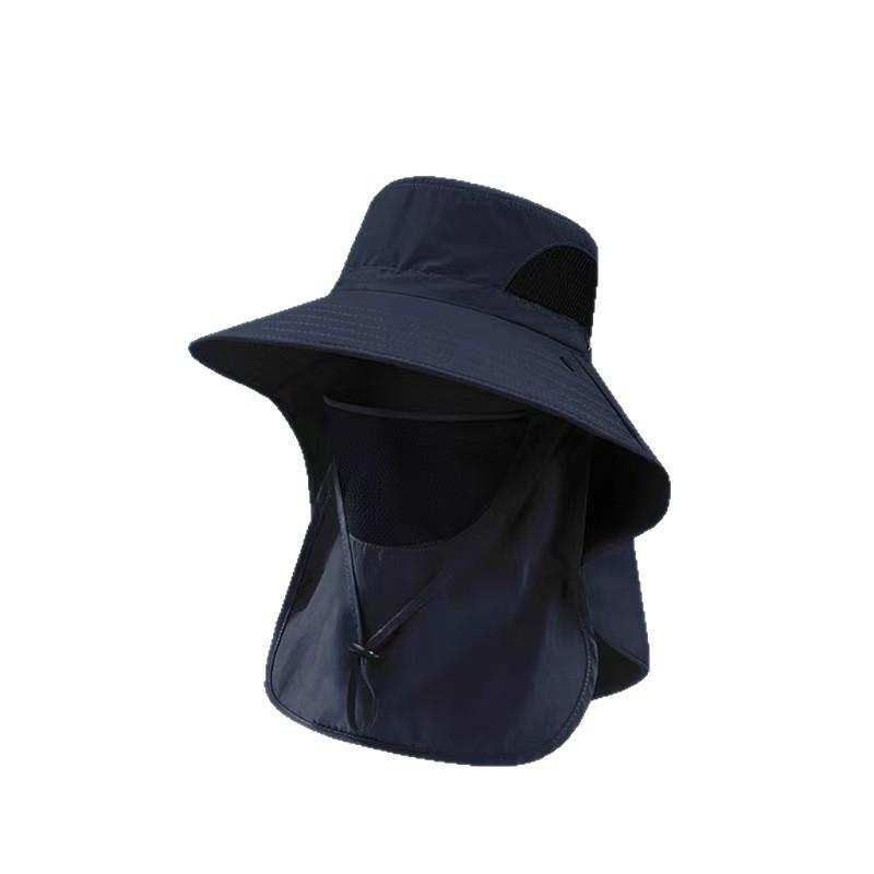Summer household sunscreen bucket hat sunshade UV protection men's breathable hat shawl bucket hat