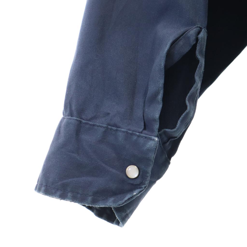 KODIAK 70s Vintage Long Sleeve Work Shirt Navy Men's Used