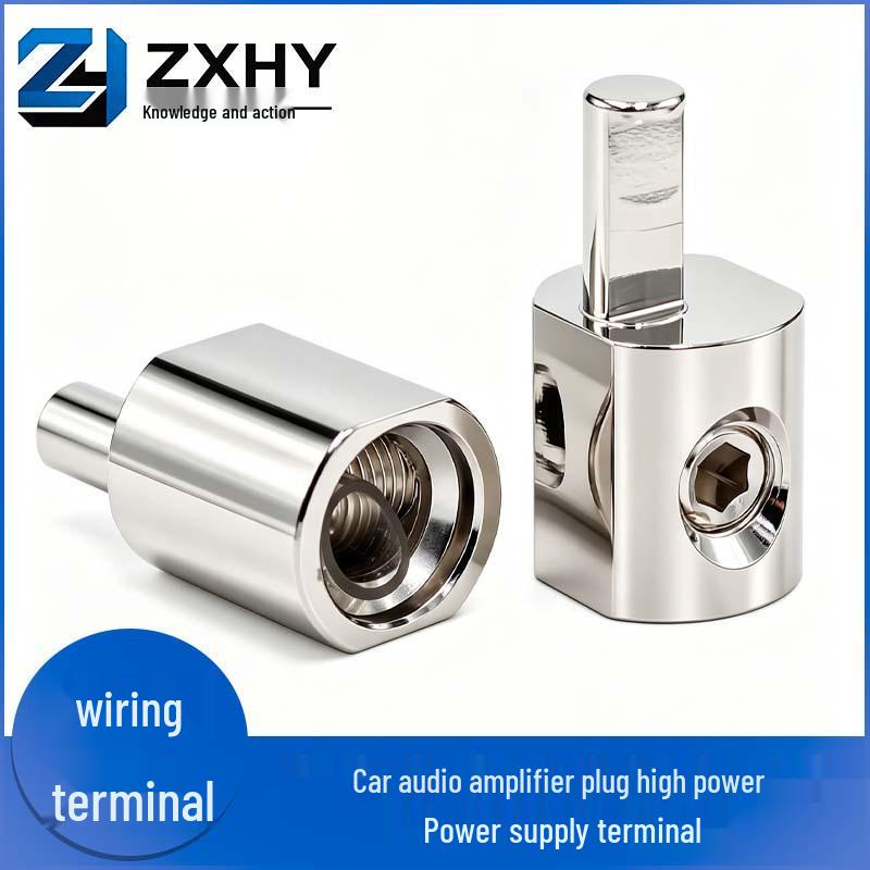 Car Audio Amplifier Input Adapter: 1/0 To 4 AWG High Power Terminal Plug