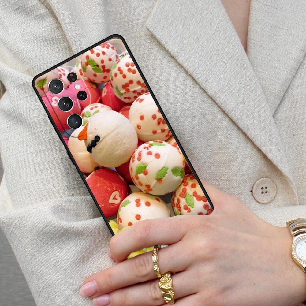 Cake Marshmallow Icing Balls Cell Phone Case for Samsung Galaxy S26 Ultra S25 S24 S23 S22 S21 S20 Note10 Cover