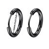 Trend Black/Gold Color Classic Stainless Steel Men Women's Hoops Earrings Minimalist Y2k Small Round Circle Piercing Ear Jewelry