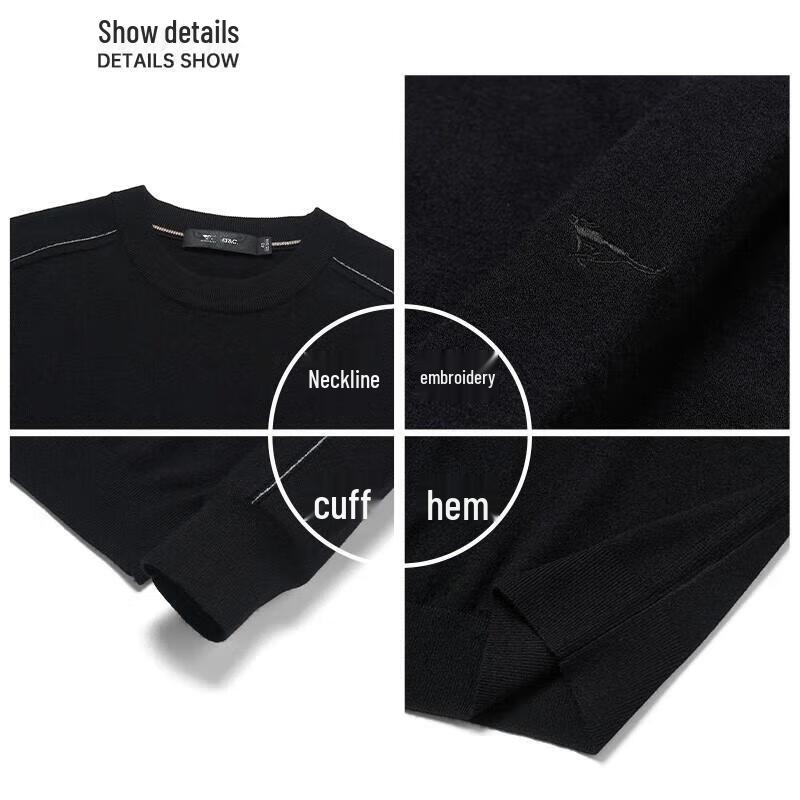 Septwolves Men's Winter Round Neck Knit Sweater