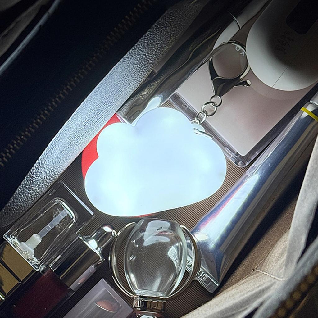 Heart Purses LED Light Keychain Touch Sensing Lamp Automatic Sensor Hearts Shaped Night Light for Women Ladies Girls Ideal Gift