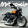 Non-Toxic 1/14 Motorcycle Toys Simulation Alloy Car Model With Sound And Light Pull Back Toy Car Toys Hobbies Modeling Die Cast Vehicles