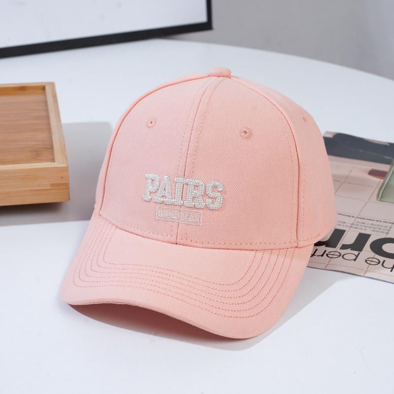 Hat Women's Summer New Letter Embroidery Hardtop Baseball Cap Trendy Boys Big Head Circumference Cap