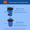 Lide Black Flat-Top Thickened Hotel Trash Bags, 80x90cm, 300 Count