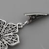 Floral Alloy Cardigan Clip Shawl Collar Brooch Sweater Guard Holder for Women Blouses Shirts and Dresses