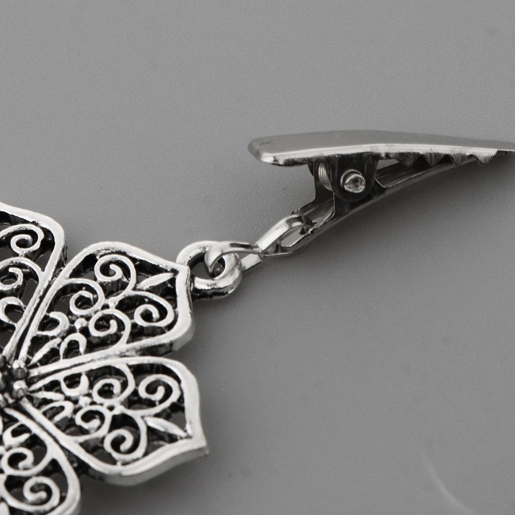 Floral Alloy Cardigan Clip Shawl Collar Brooch Sweater Guard Holder for Women Blouses Shirts and Dresses