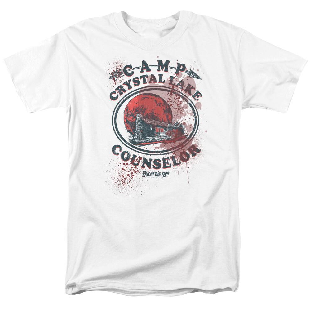 Friday The 13th Camp Counselor Victim T Shirt Licensed Horror Movie Retro White XXL