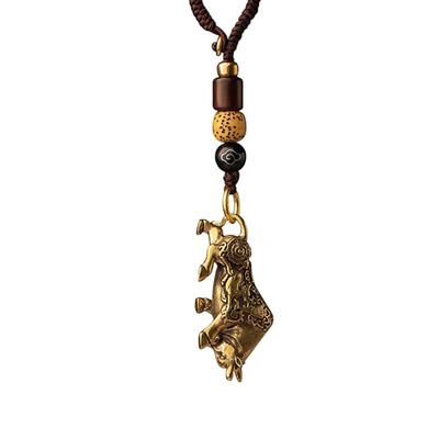 Creatieve Messing Stier Auto Sleutelhanger Hanger Retro Oude Bullish Hanger Accessoires