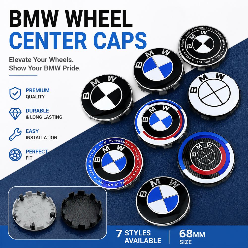 40pc 68mm 56mm Car Wheel Center Hub Cap Emblem For BMW X1 X2 X3 X4 X5 X6 F30 F34 E90 G20 F20 F21 F22 F07 F10 F11 Accessories