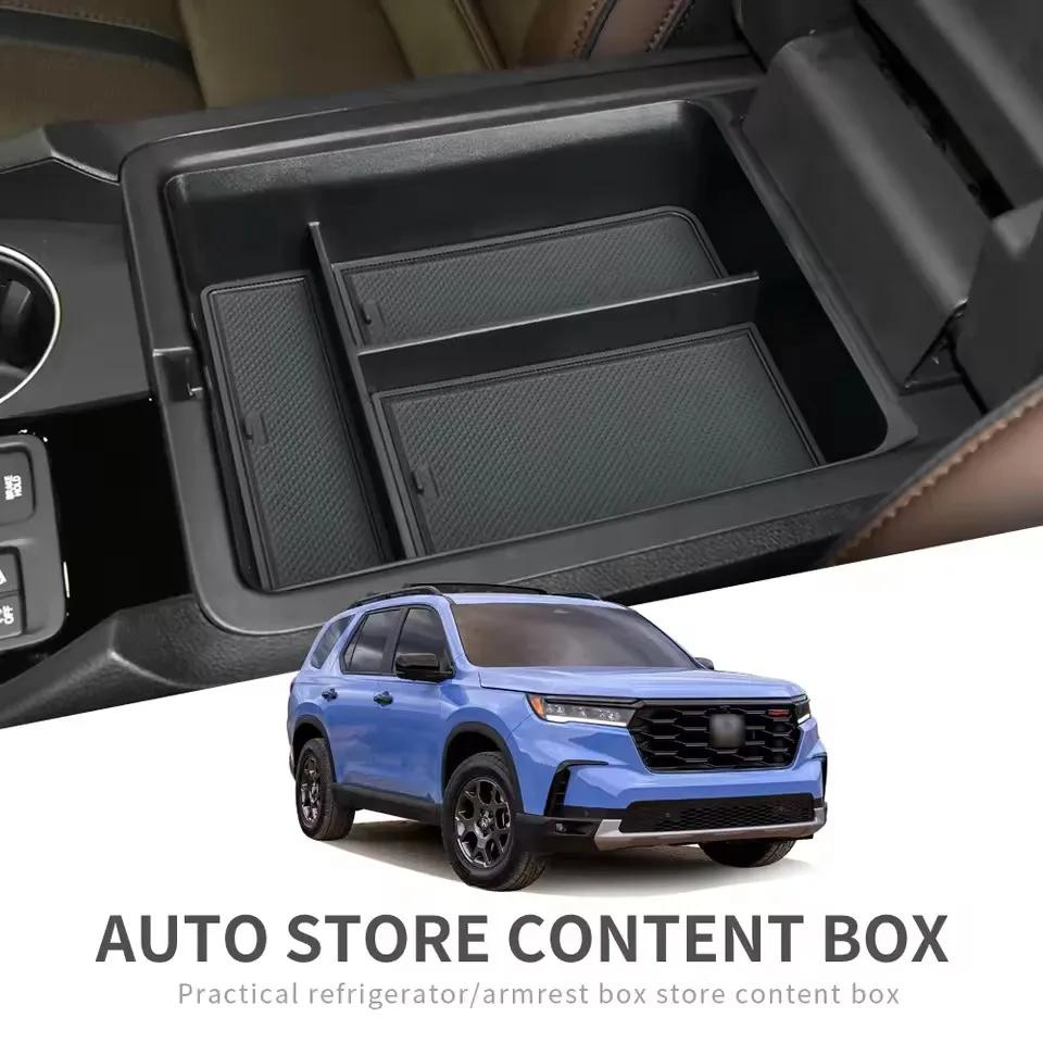 For Honda Pilot 2023 2024 Center Console Armrest Storage Box Organizers Tray Car Interior Accessories Tidying