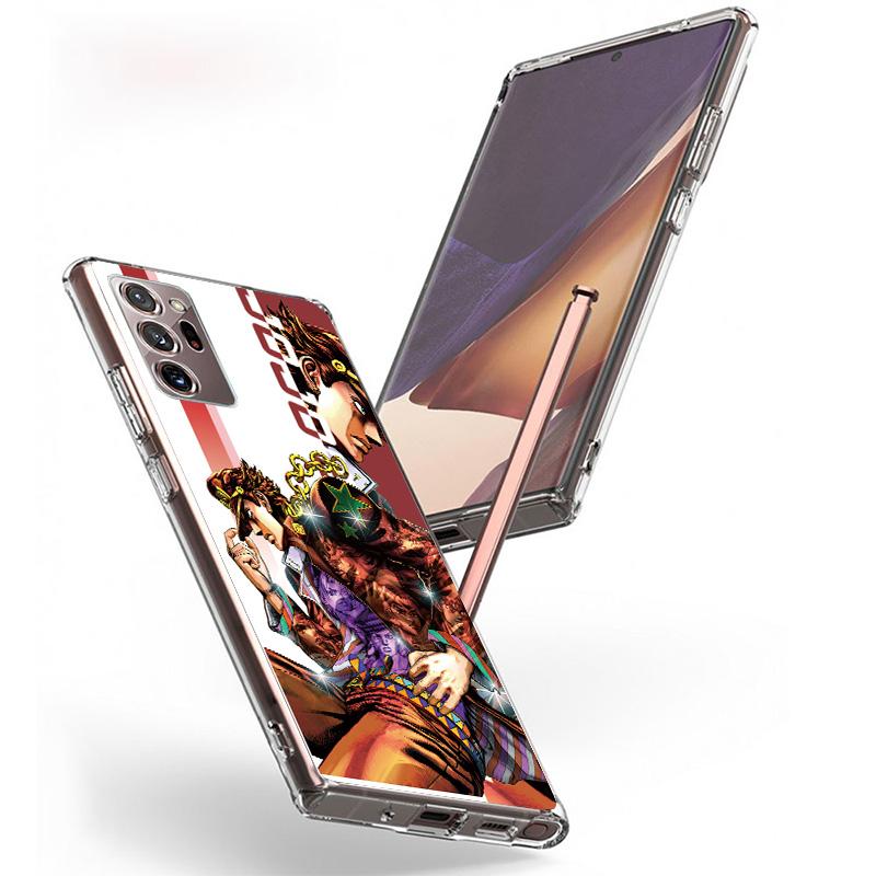 JoJo Bizarre Adventure Anime Phone Case For Samsung Galaxy S24 S25 Edge S26 Ultra S23 S22 S21 Plus S20 FE + Personalized Print C