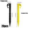 20Pcs Canopy Stake Spirals Plastic Tent Peg Outdoor Blanket Stakes Yard Lawn Peg