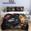 Floral wolf  Pattern Bedding Quilt Set Quilt Cover Pillowcase Home Decoration  Gift (1 * duvet cover + 2 * pillowcase, without core)