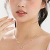 Love heartbeat necklace girls 2024 new popular niche design light luxury collarbone chain for girlfriend birthday gift