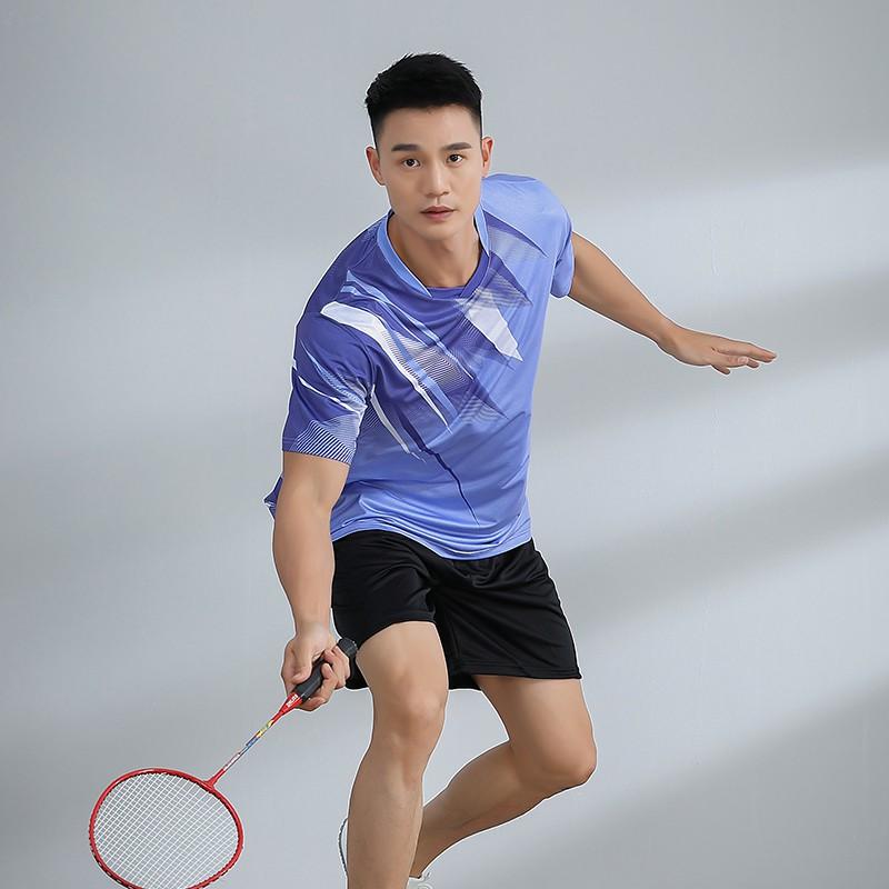Quick-Dry Badminton Sport Set Men Women Athletic Wear Tennis Volleyball Table Uniform With Number Printing