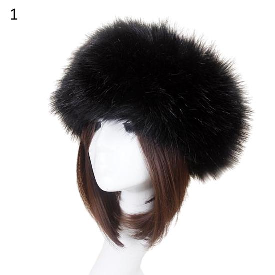Women Autumn Winter Faux Fur Thickened Hat Outdoor Cold-proof Warm Plush Beanie