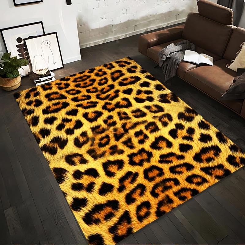 

Leopard Print Carpet Rug for Living Room or Bedroom - Animal Style Decor Suitable for use as an anti-slip for living room bedroom sofas 40x60cm( 15x23in )