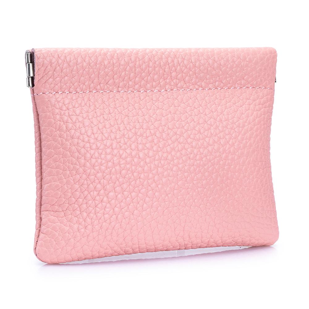 Damen Mini Leder Federclip Geldbörse - Aufbewahrungstasche für Kopfhörer und Münzen