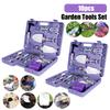 10Pcs/Set Gardening Tools Multifunctional Handle Pruner Garden Supplies Set Purple Trowel Rake Weeder