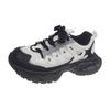 Cowhide version~ 4.5CM shock-absorbing leather thick-soled women's new mesh light sports dad shoes in autumn 2025