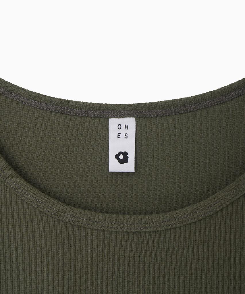 Ohesio Basic U-Neck Sleeveless, Khaki