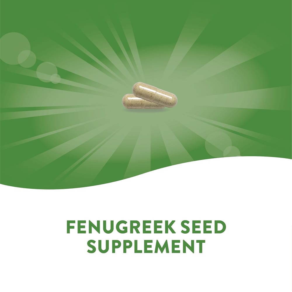 Nature's Way Fenugreek Seed, 1220mg Vegan Capsules, 180 Count (610mg per Capsule)