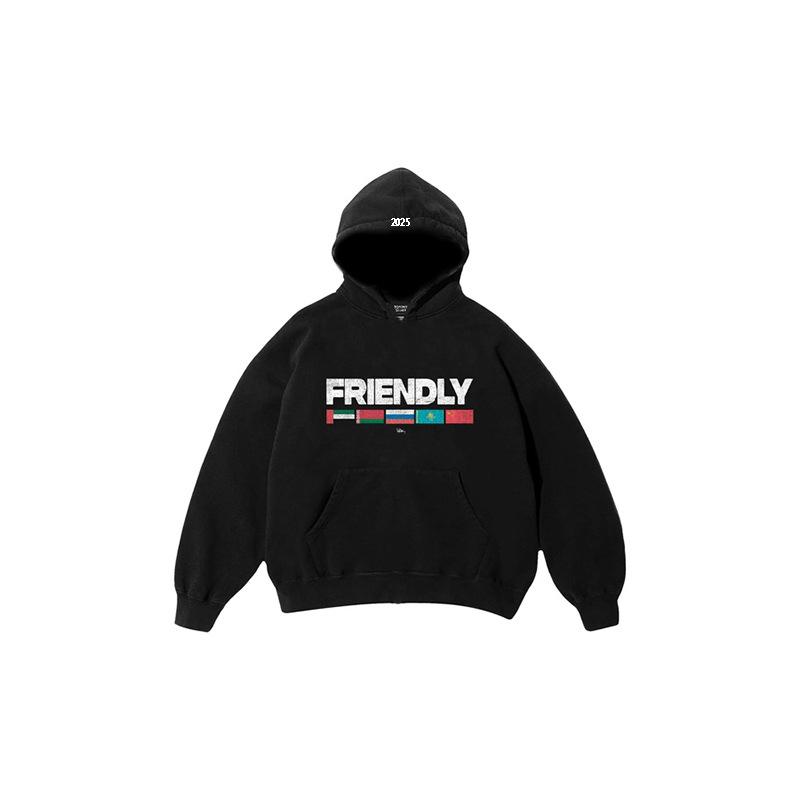 

2025 Осень/Зима Унисекс Модный Брендовый Худи с Буквами: Повседневный, Свободный и Универсальный L