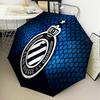 Golden Club Atletico Emblem Automatic Folding Umbrella - 8-Rib Travel Umbrella with Auto Open/Close & Portable Gifts for Holidays or Birthdays