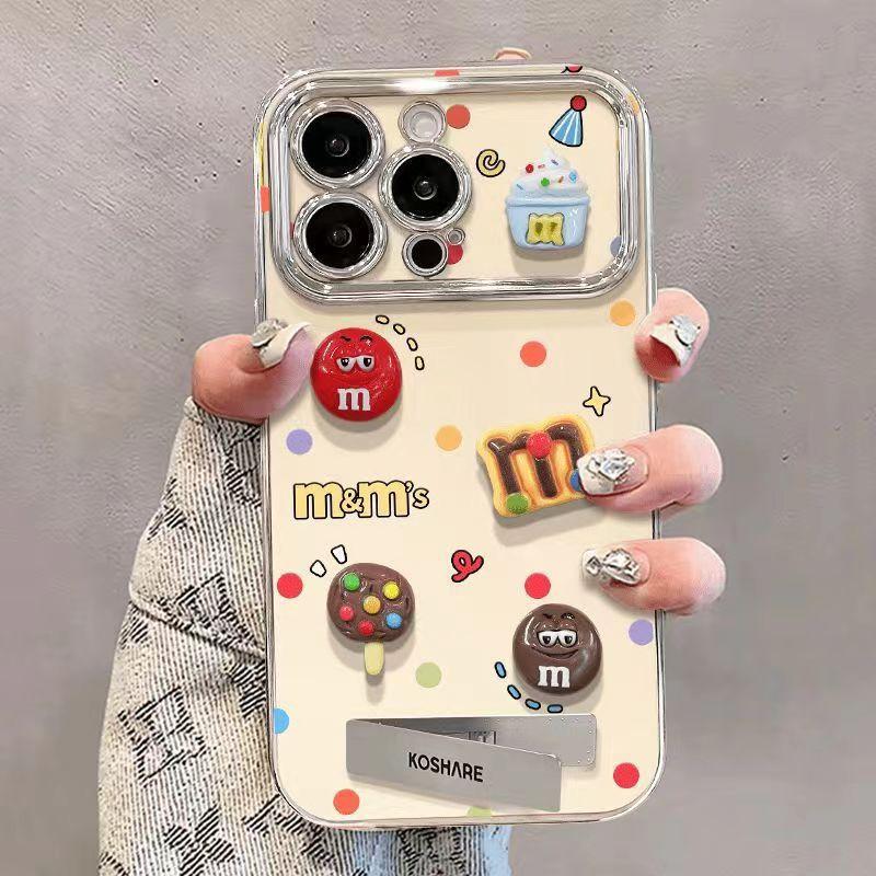 Capa para Celular Polka Dot M Bean Compatível com Telefone Apple 16 Pro Max 15 Pro 13/12 Cobertura Total 15 Janela XS/15P Capa Macia